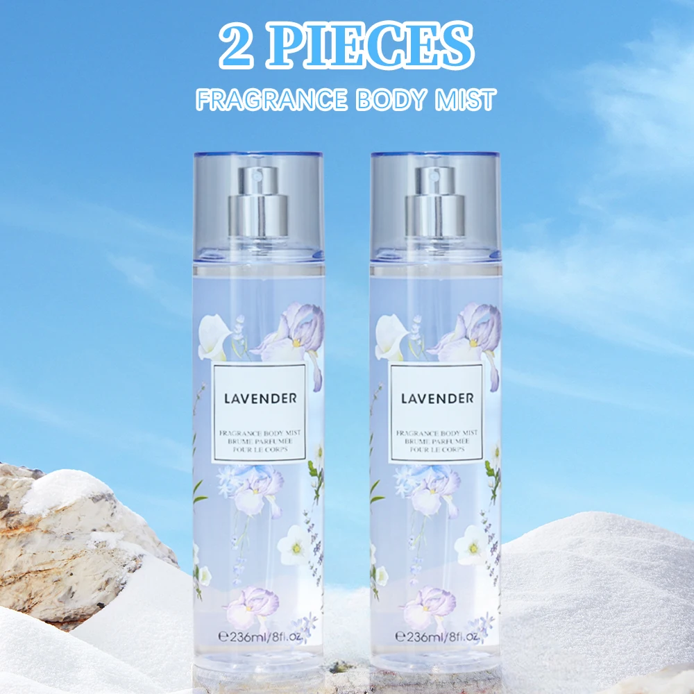 Névoa duradoura de fragrância para cabelo e corpo para mulheres, perfume spray, perfeito para namoro, vida diária, 2PCs, 8 FlOz