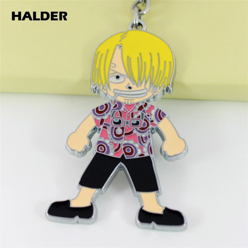 HALDER Sanji dengan Gantungan Kunci Tengkorak Klasik Anime Collectie Keyring Liontin Gantungan Kunci Lucu Kartun Perhiasan Hadiah untuk Teman