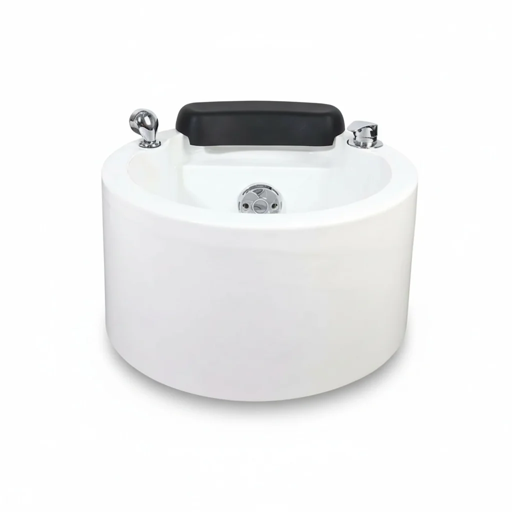 

Foot Bath Spa Basin, Ceramic Foot Massage Bathtub, Pedicure Bowl with Drainage, Heavy Duty Salon Pedicure Equipment