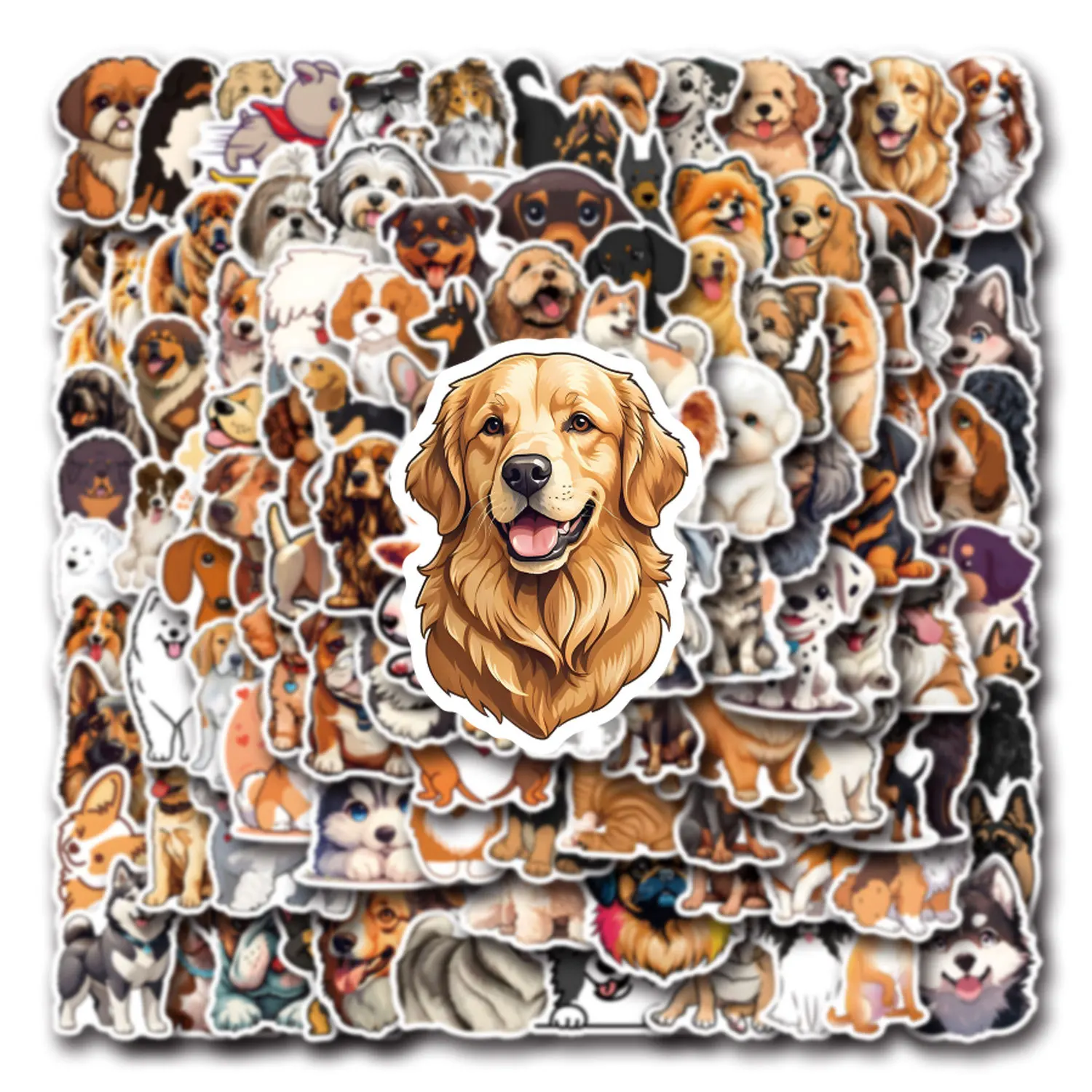 55/110 Stück Niedliche Hunde-Aufkleber Tier-Graffiti-Sticker Kinderspielzeug Scrapbook Gepäck Laptop Gitarre Fahrrad Skateboard Dekoration
