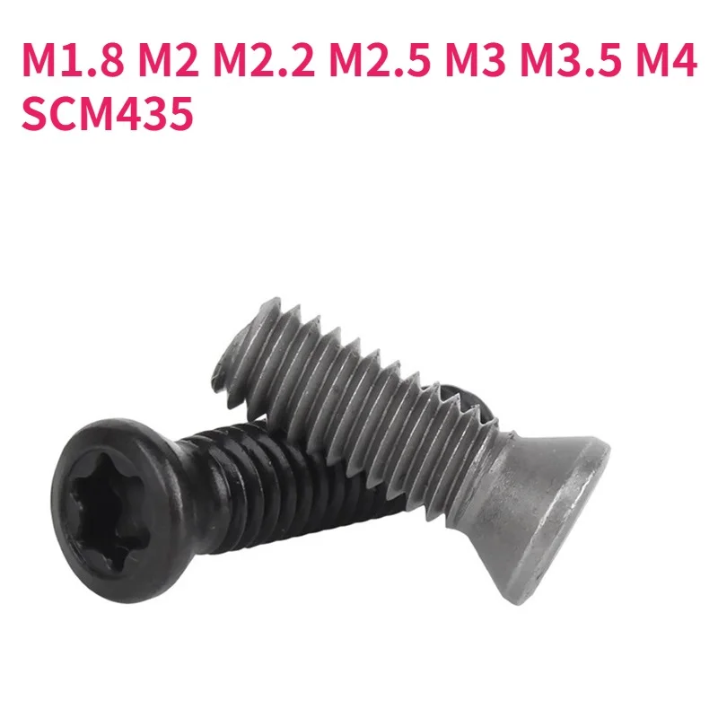 M1.8 M2 M2.2 M2.5 M3 M3.5 M4 SCM435 Black/Gray CNC Insert Torx Screw Replaces Carbide Inserts CNC Lathe Tool