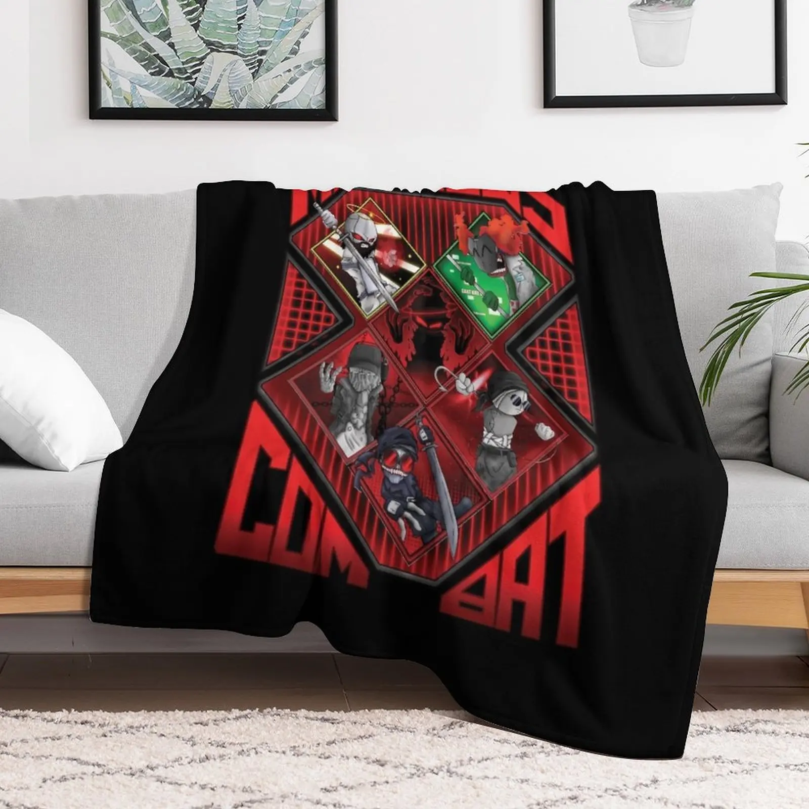 Madness combat ALL 6 MAIN CHARACTERS ART Throw Blanket Warm Comfortable Blanket for Office Napping