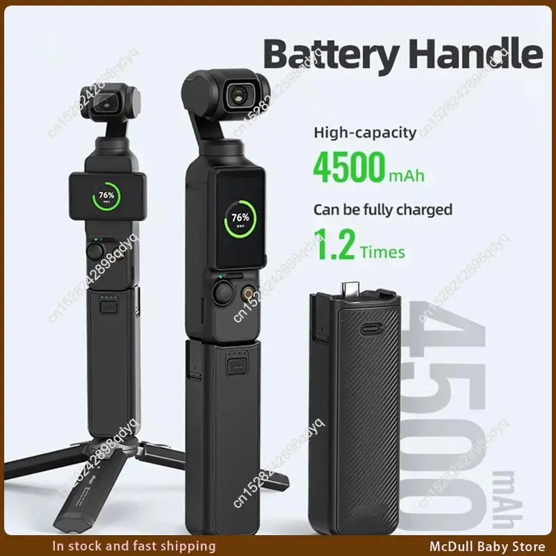 

ABJA-4500Mah Portable Battery Handle For DJI Osmo Pocket 3 Handheld Power Bank For Osmo Pocket 3 Camera Charger Accessories