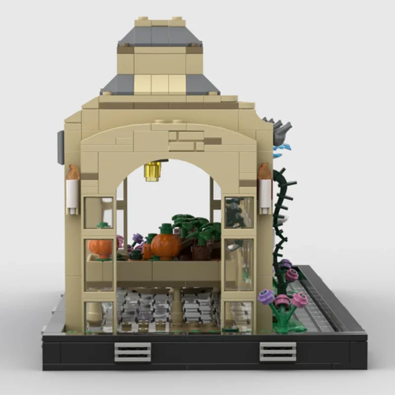 Blocos de Construção MOC do Modelo City Street View, Estufa Diorama, Tecnologia Tijolos Modulares, Brinquedos de Montagem DIY, Conjuntos de Presentes de Natal