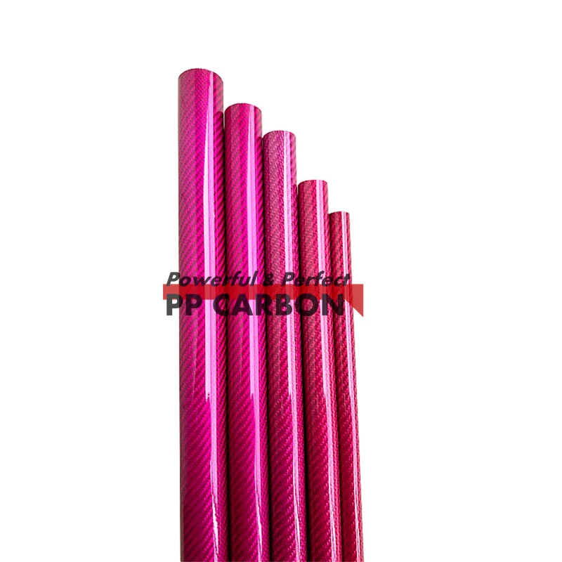 2pcs/lot Colored Carbon Fiber Tube 500mm for RC Airplane Parts 3K Carbon Tube Garden Pink for Drone Accessories OD 6-30mm