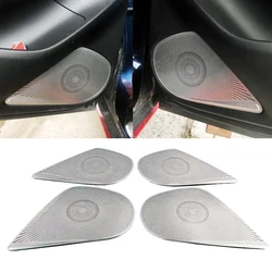 Stainless Steel Mesh Door Kick Guard & Speaker Cover for Mazda6 Mazda 6 Atenza 2020 -2024 Silvery Self-Adhesive Protective Trim