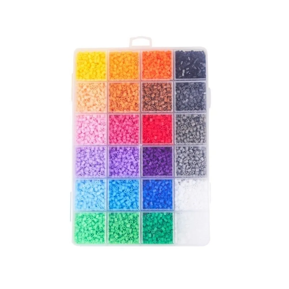 2.6mm Perler Hama Beads Kit DIY Make Puzzle Handmade Crafts Decor Hama Beads Box Premium Small Bean 24Colors Melting Beads Kits
