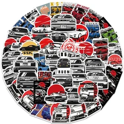 50PCS Japan JDM Racing Car Anime Graffiti Sticker  Laptop Motorcycle Car Skateboard Waterproof Decal Kids Toy Gift Sticker