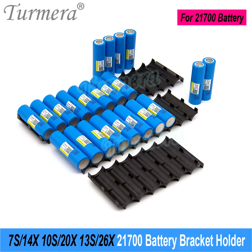 Turmera 18650 21700 Uchwyt akumulatora 5S 7S 10S 13S Zespół wspornika dystansowego do akumulatora 12V 36V 48V do rowerów elektrycznych lub e-skuterów