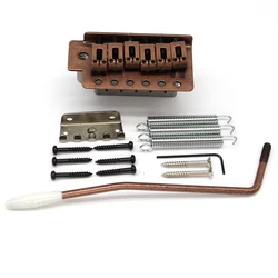 Red Copper Guitar Tremolo Bridge Copper Zinc Alloy 6 String Electric Guitar Tremolo Bridge System for ST Guitar