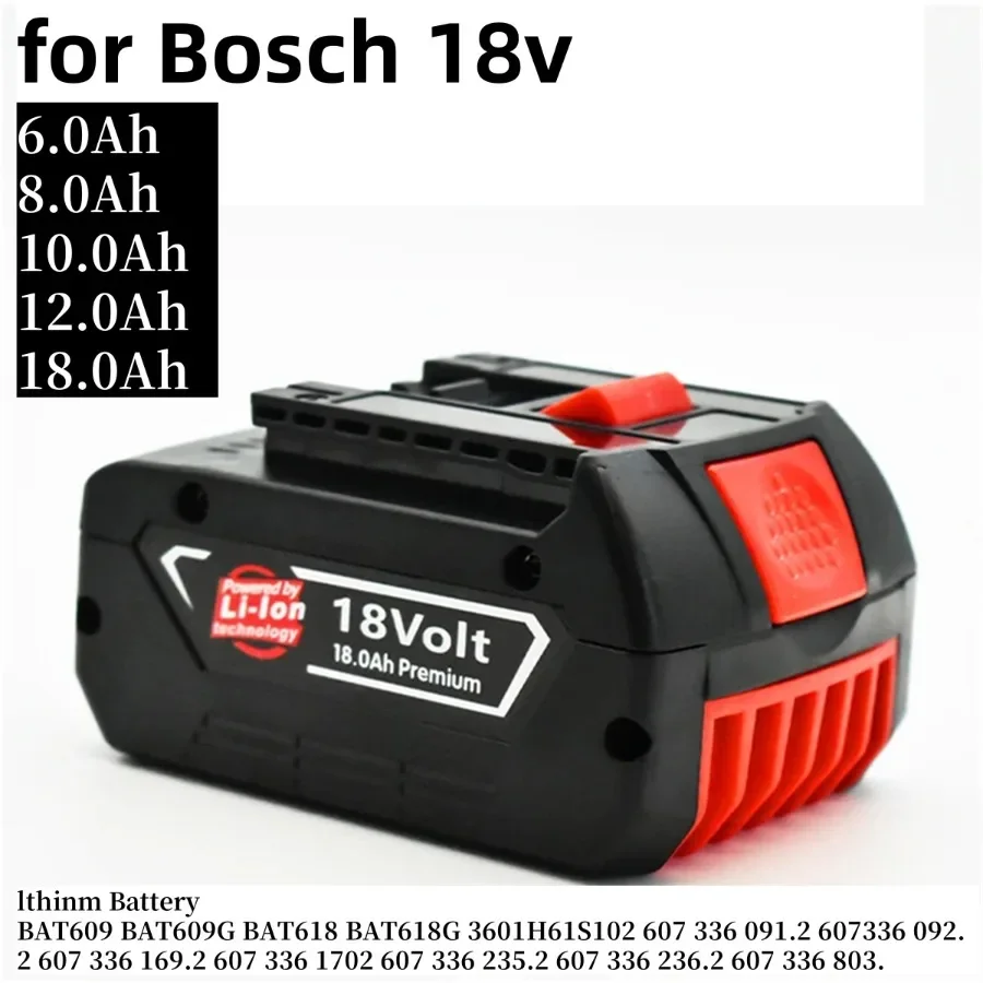 

Для Bosch 18 В 18000 мАч литий-ионная аккумуляторная батарея 609, Bat609g, Bat618, Bat618g, Bat614, дрель Bosch + зарядное устройство