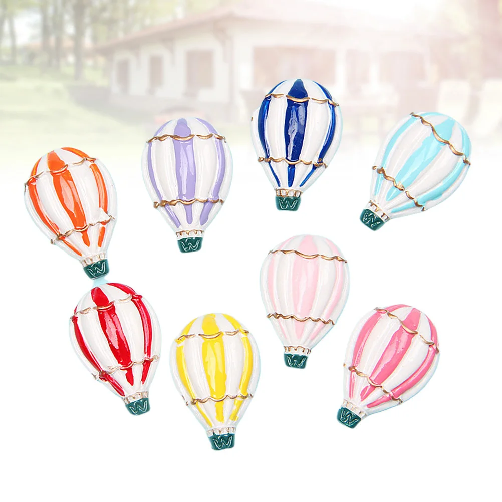 

20pcs Resin Fridge Magnets Hot Air Balloon Shape Diy Stickers For Refrigerator Door Cabinet Locker Cubicle Mixed Color