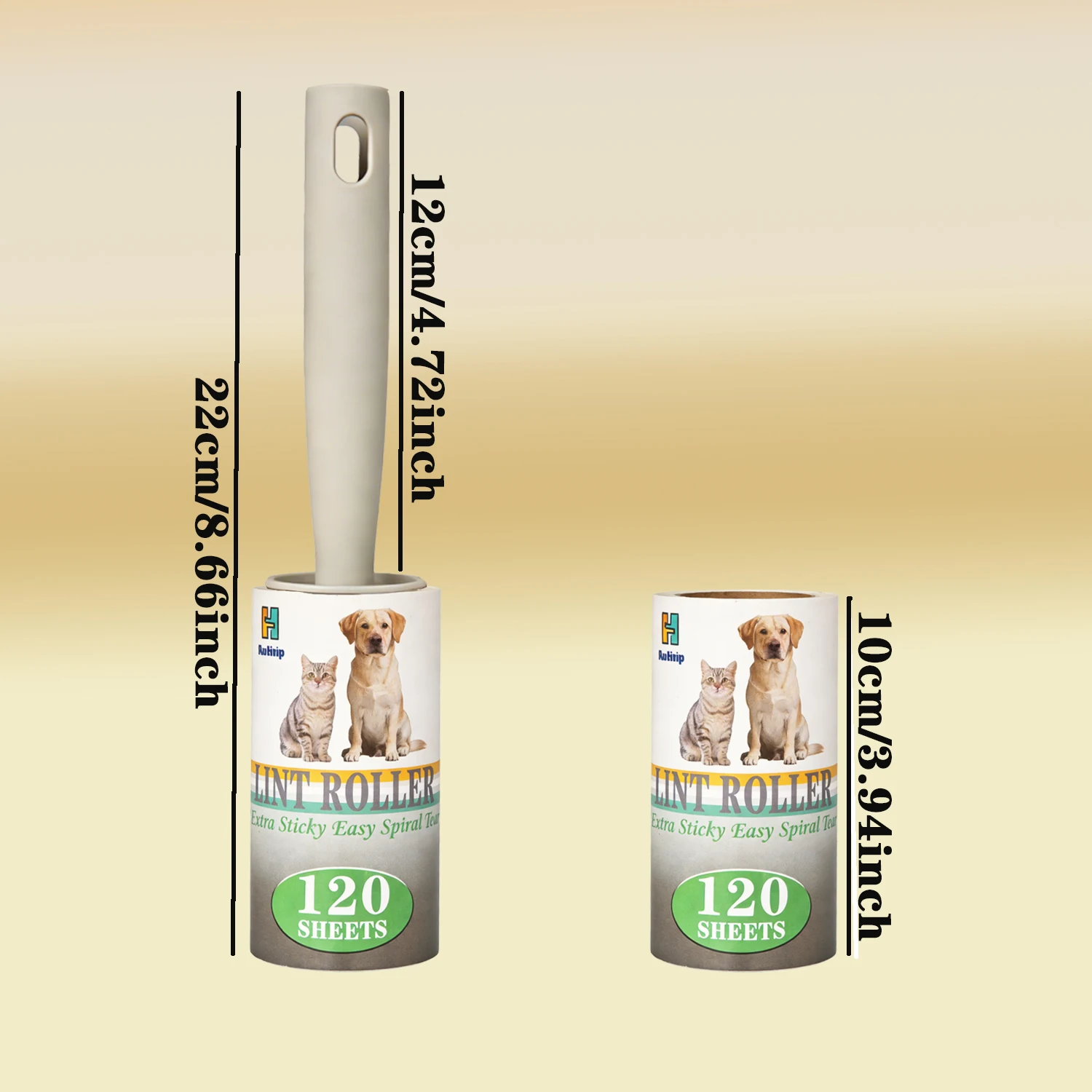 360 Sheets Extra Sticky Lint Rollers for Pet Hair Easy Spiral Tear Lint Roller for Clothes with Ergonomic Handle, Multipurpose
