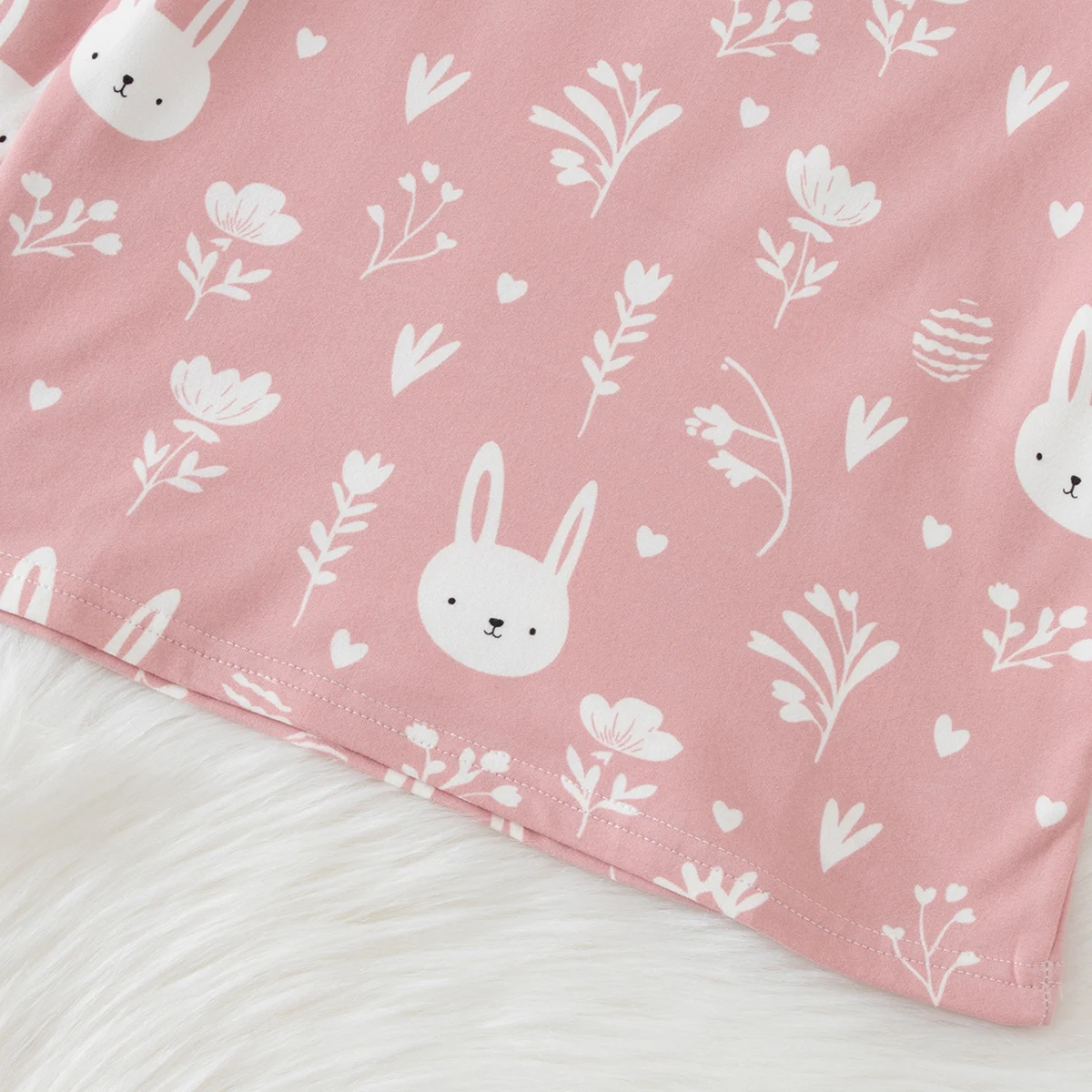 2-teiliges Set aus süßer und niedlicher bedruckter, warmer und dicker Unterwäsche für Mädchen im Herbst und Winter, bequemes langärmeliges Hausset – Detail 18