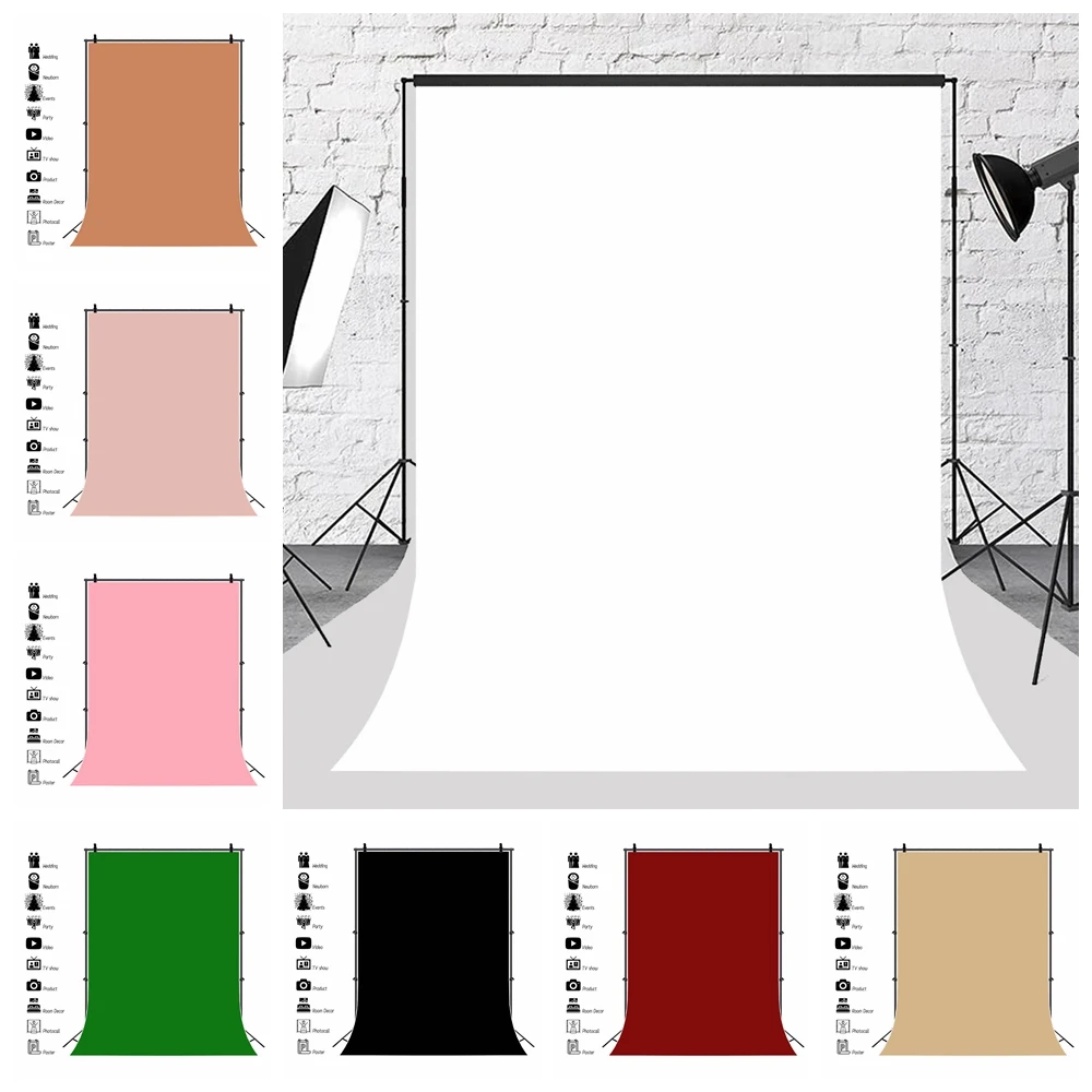 White Vinyl Fabric Photography Backdrop Portrait Art Product Video Youtube Live Photocall Prop DIY Solid Photo Studio Background