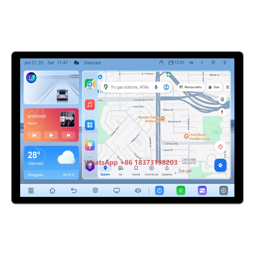 

13" UIS7865 Android 14 Car Radio Multimedia Navigation System Universal Headunit Stereo Carplay Autoradio GPS WIFI 4G DSP FM AM