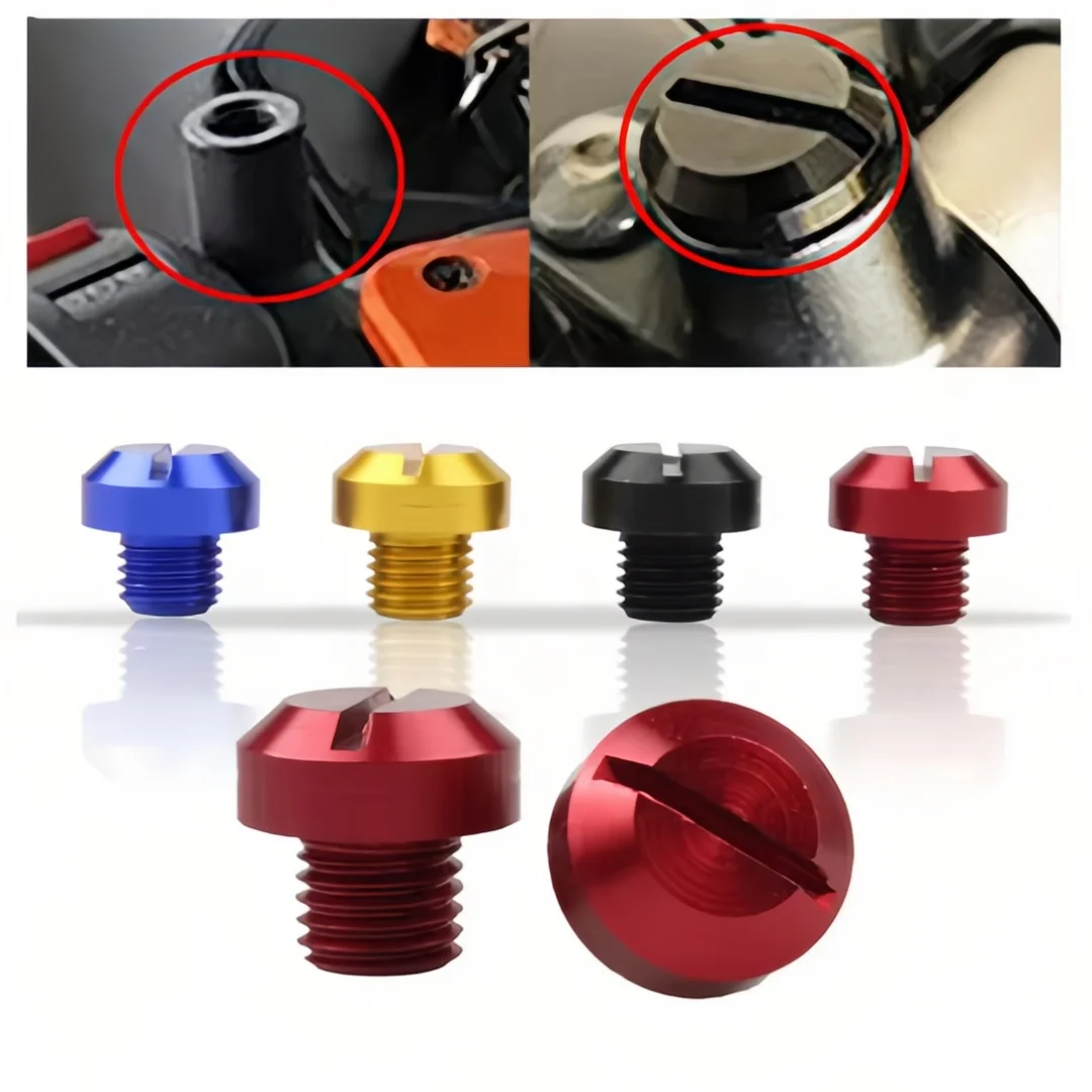 2Pcs M10 Right Hand CNC Aluminum Mirror Hole Plug Screws For Universal Motorcycle Rearview Mirror Hole Cover Bolts Accessories