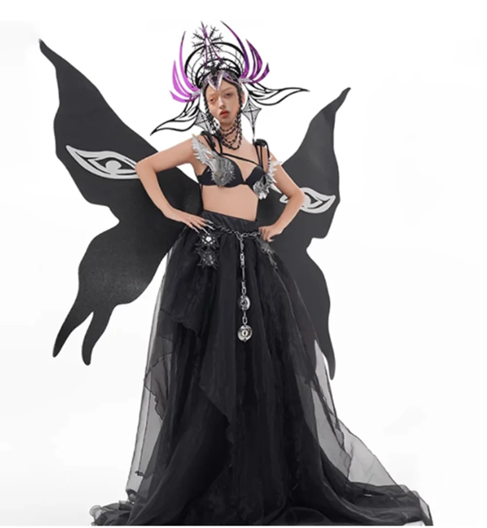 

Dark Style Stage Costume Fashion Events Festival Party Outfit Nightclub Gogo Dancer Costume Adult Halloween Clothing