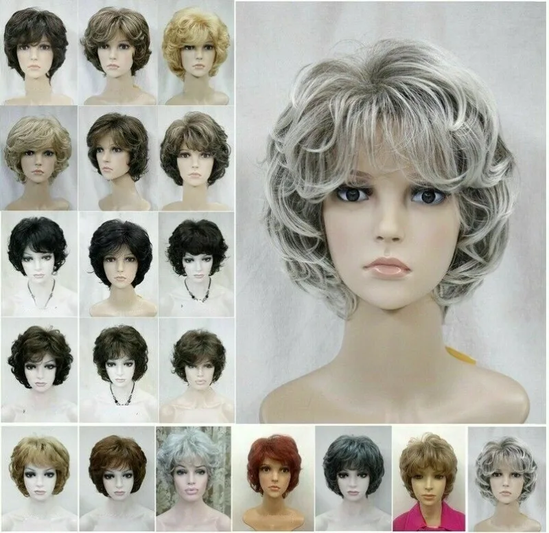 

19 Colour Short Curly Women Wig Ladies Daily Hair Wig Cosplay Wigs