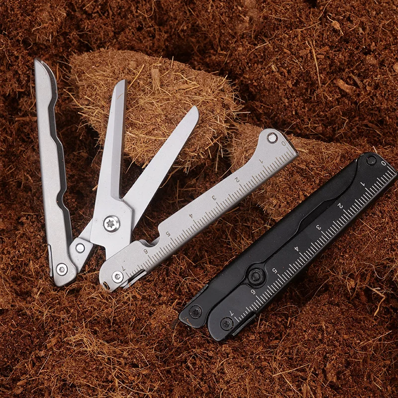 Multi Functional Mini Stainless Steel Folding Scissors Outdoor Car Combination Tool