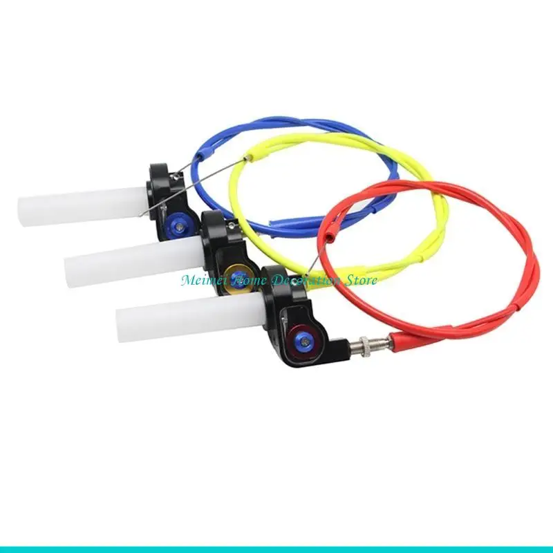 H7BF 22mm Aluminum Acerbs Throttle Grip Quick + Throttle Cable CRF50 70 110 IRBIS 125 250 Dirt Bike Motorcycle Throttle