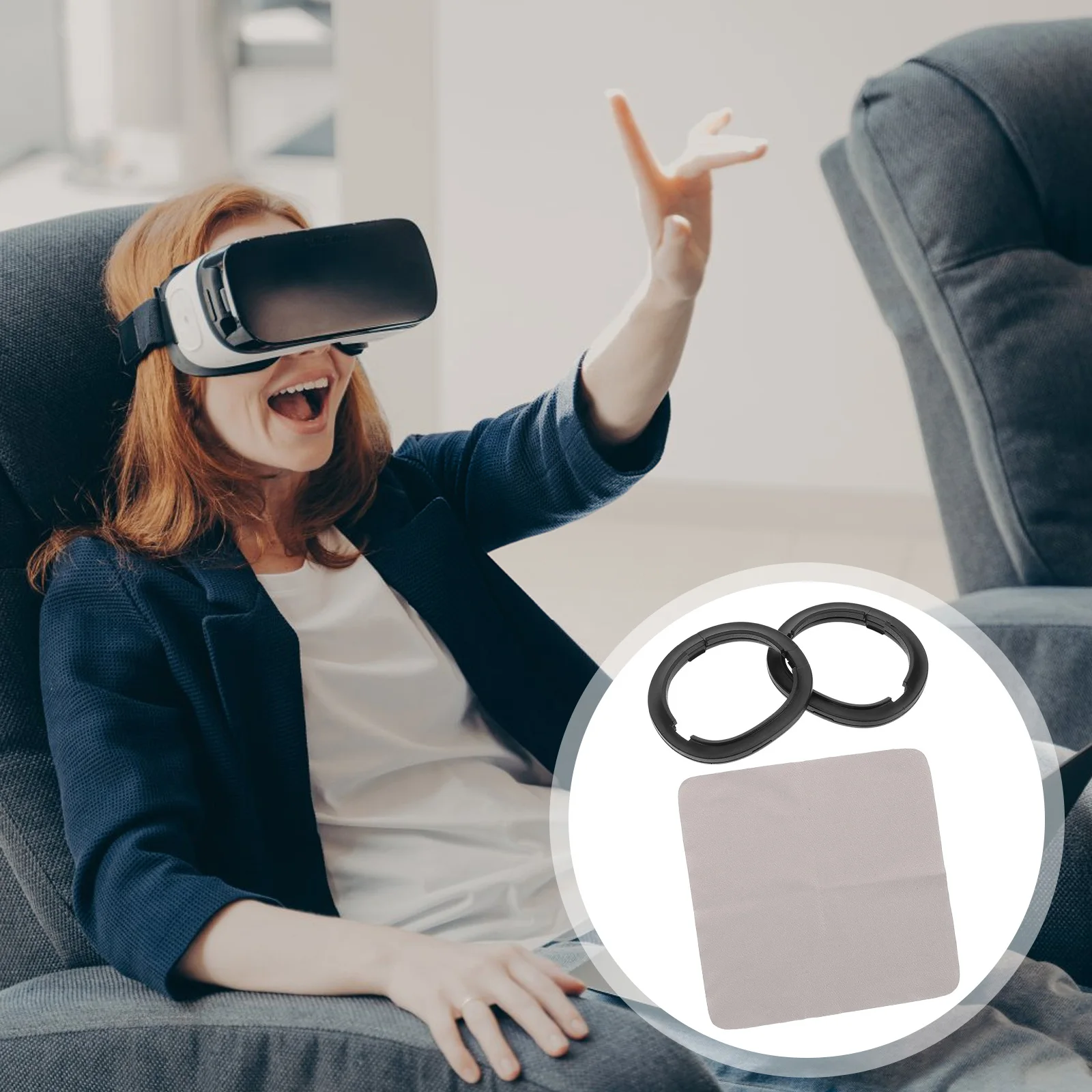 

Glasses Vr Lens Cover Kit Protector Anti scratch Easy Install Adjustable Eyewear Pads Blue Light Protection Magnetic Design