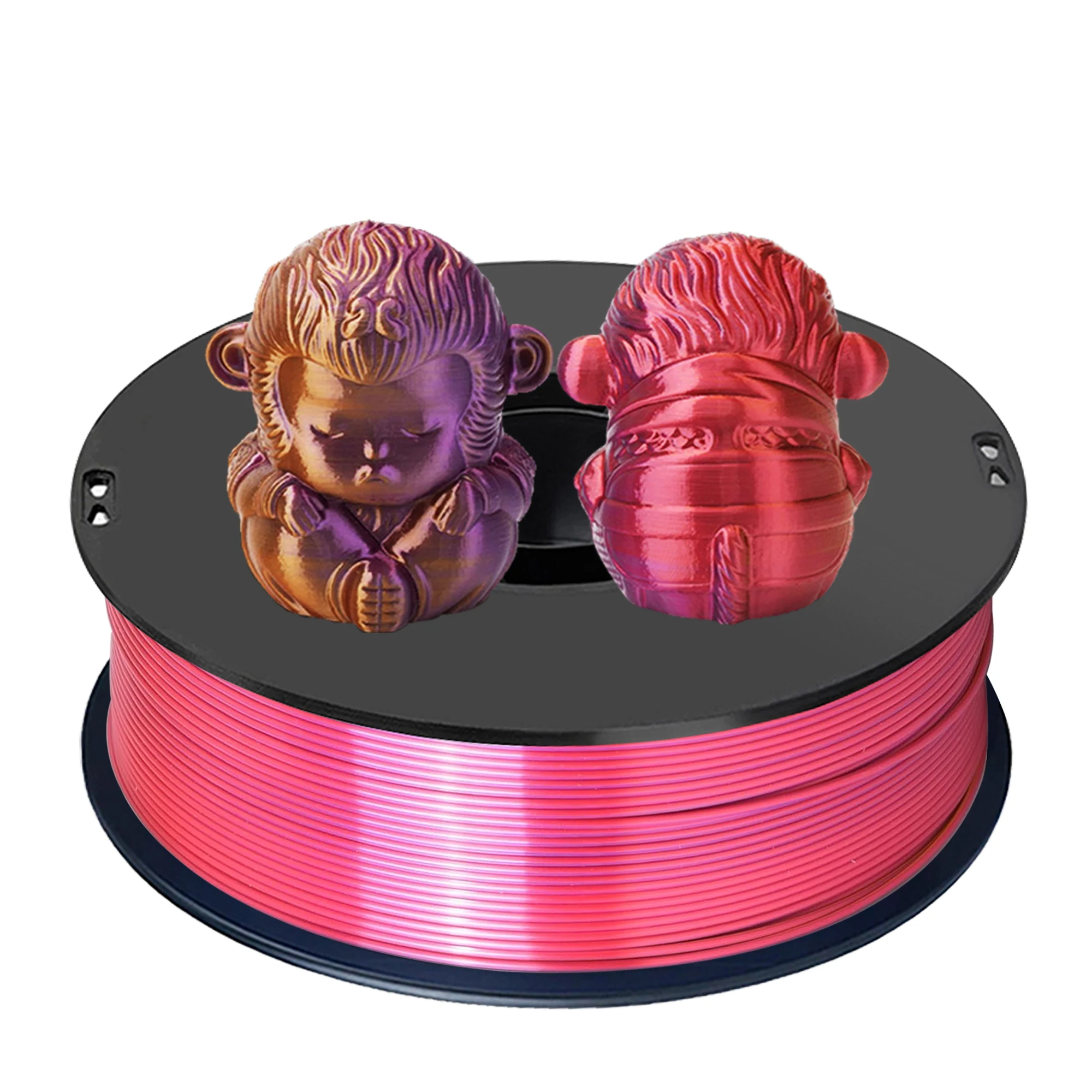 250 г 500 г 1 кг трехцветная нить для 3D-принтера PLA Silk три цвета золотисто-фиолетовый красный 1,75 мм материал для 3D-печати золото красный фиолетовый