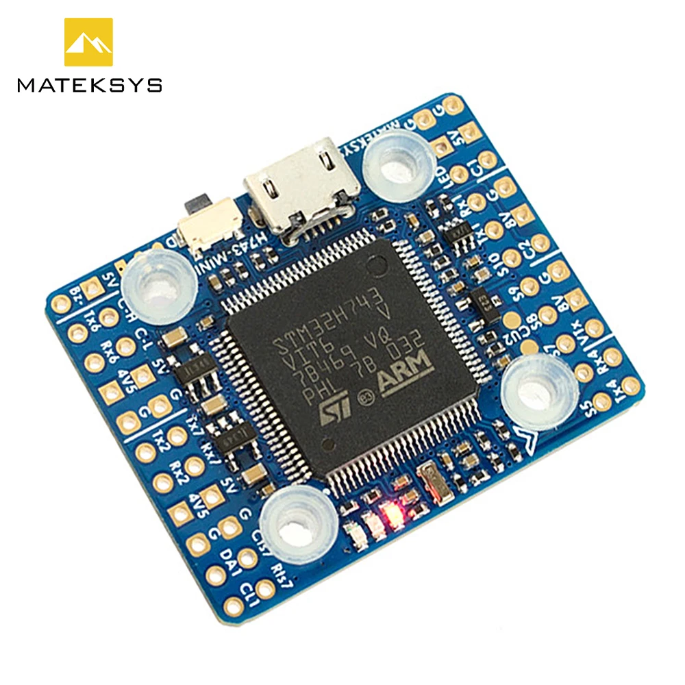 MATEKSYS H743-MINI V3 Flight Controller STM32H743VIT6, ICM42688P & ICM42605, DPS310, OSD, Blackbox 2-6S LIPO for RC FPV Drone