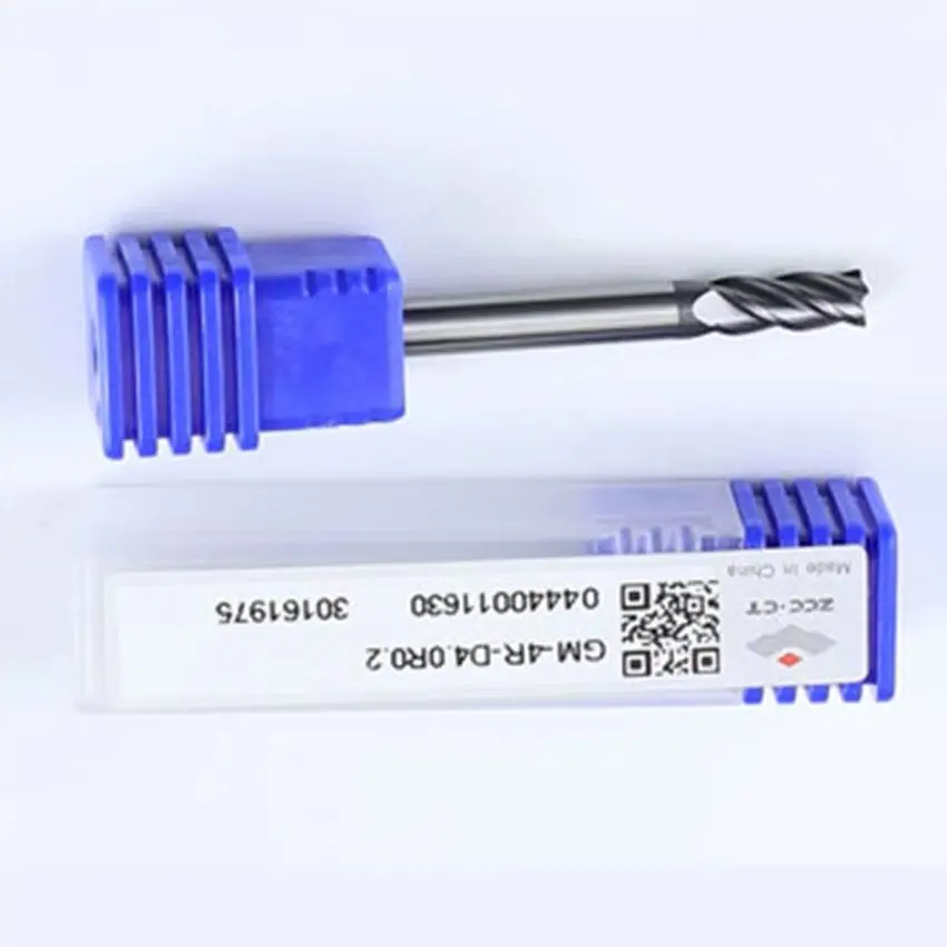 

GM-4R-D4.0R0.2 ZCC.CT GM-4R Four edge circular arc end mill D4.0R0.2*4*10*50 4F Corner Rounding End Mills 4 Flutes End Mills