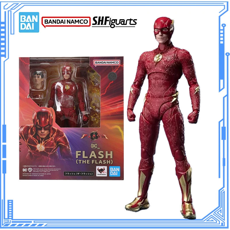 

Bandai Genuine The Flash Model Kit Movie Figures SHF DC The Flash Anime Action Figure Collection Model for Children's Toys Gifts