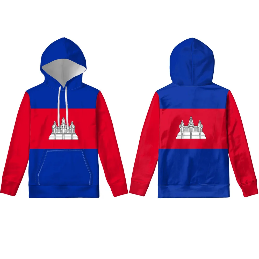 

Cambodia Zipper Hoodie Free Custom Name Number Team Logo Kh Pullover Khm Country Khmer Cambodian Kingdom Nation Flag Clothes