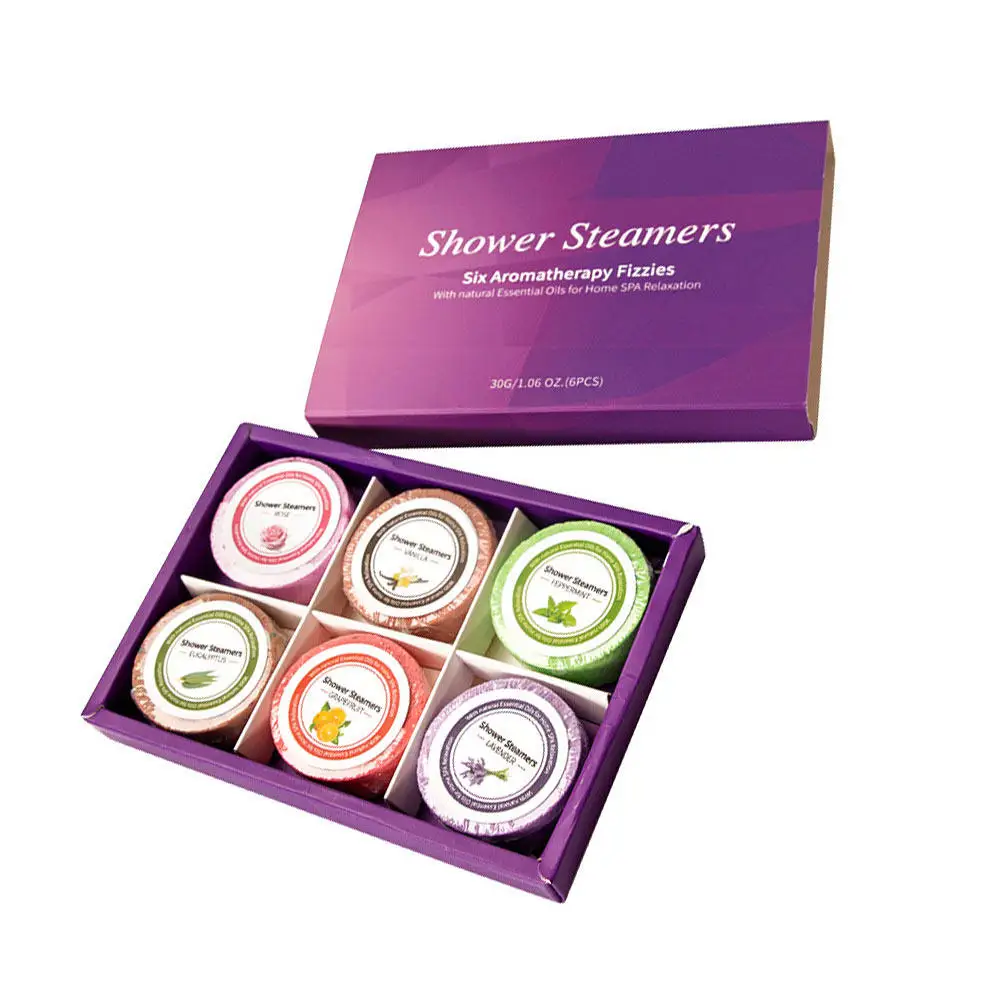 

Набор из 6 таблеток для ванн с эфирными маслами: натуральные ароматические солевые таблетки для расслабляющего настроения, идеально подходят для отелей и домашнего использования