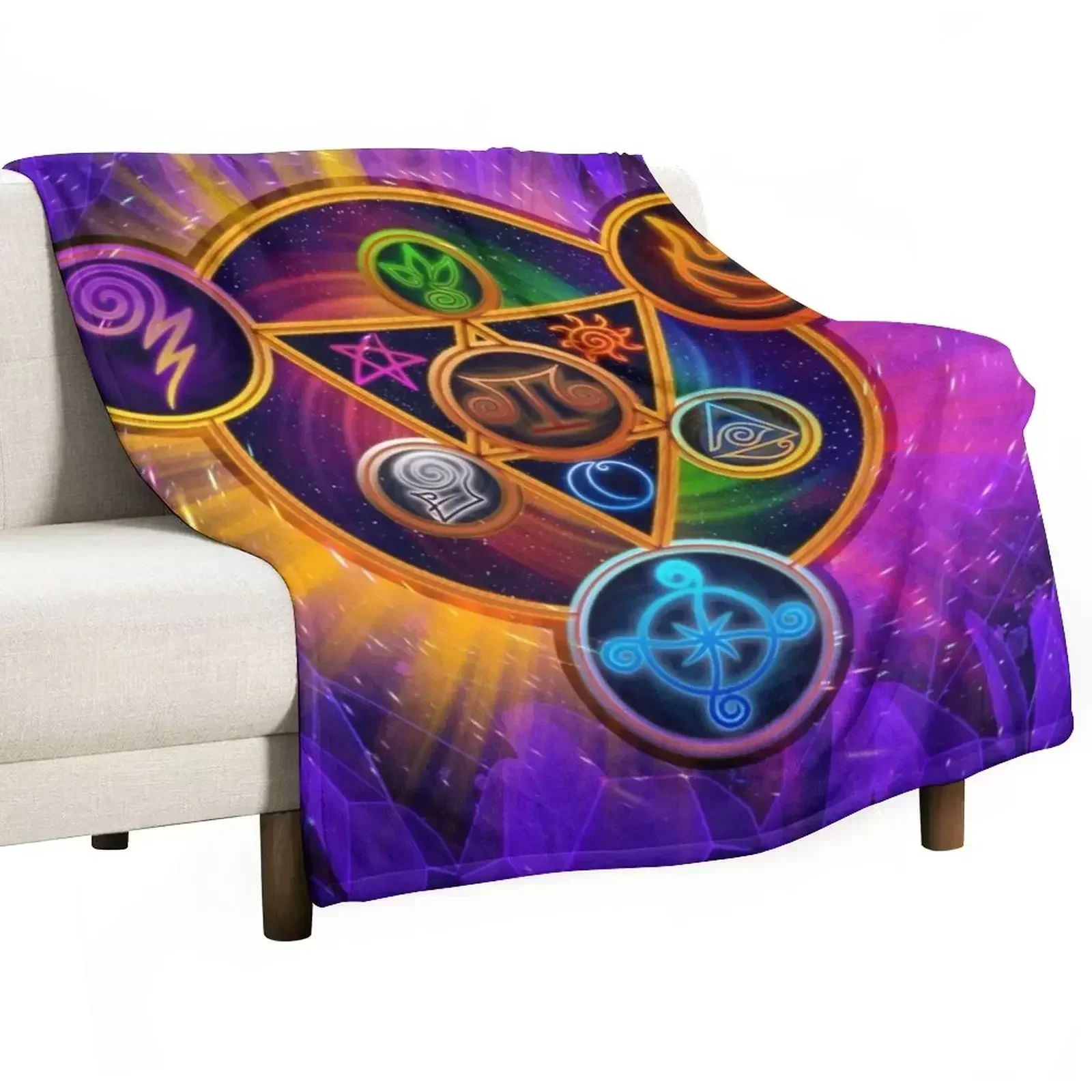 

Wizard101 - The Spiral Schools Throw Blanket Soft Warm Blanket Gift for Grandparents