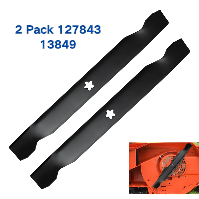 

2 Pack High Lift Lawn Mower Blades for Crafts-man Hus-qvarna Po*ulan 127843 138498 138971 532127843 532138498 532138971