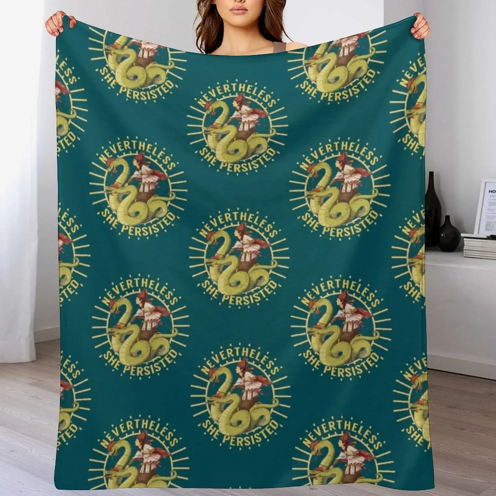 Medea - Couverture polaire polyvalente et confortable pour toutes les occasions - Malgré les obstacles, elle persista