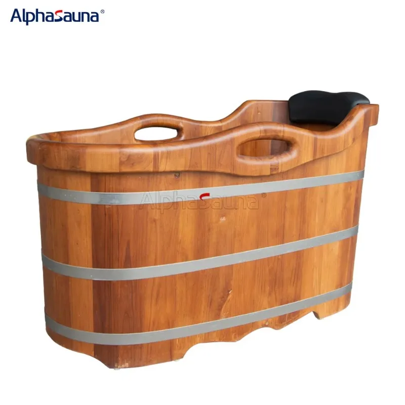 Best Free Standing Traditional Wood Tub Portable Bathtub With Drain For Soaking-for Hotels And Villas