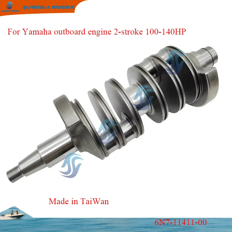 

6N7-11411-00-00 New Crankshaft For Yamaha outboard engine 2-stroke 100-140HP High quality Factory Promotional