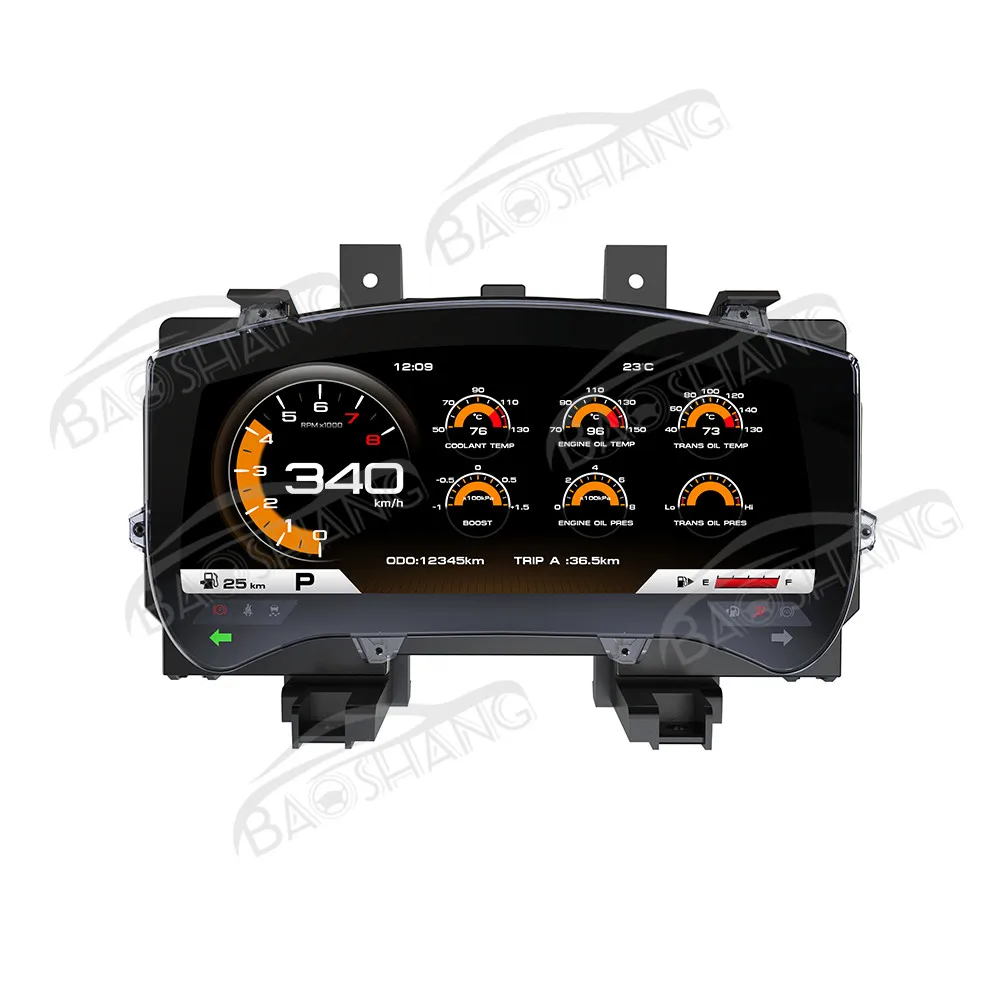 12.3 Inch Digital Cluster for GTR 2008-2015 GPS Navi Full LCD Car Dashboard Instrument Panel Speed Meter LCD Player