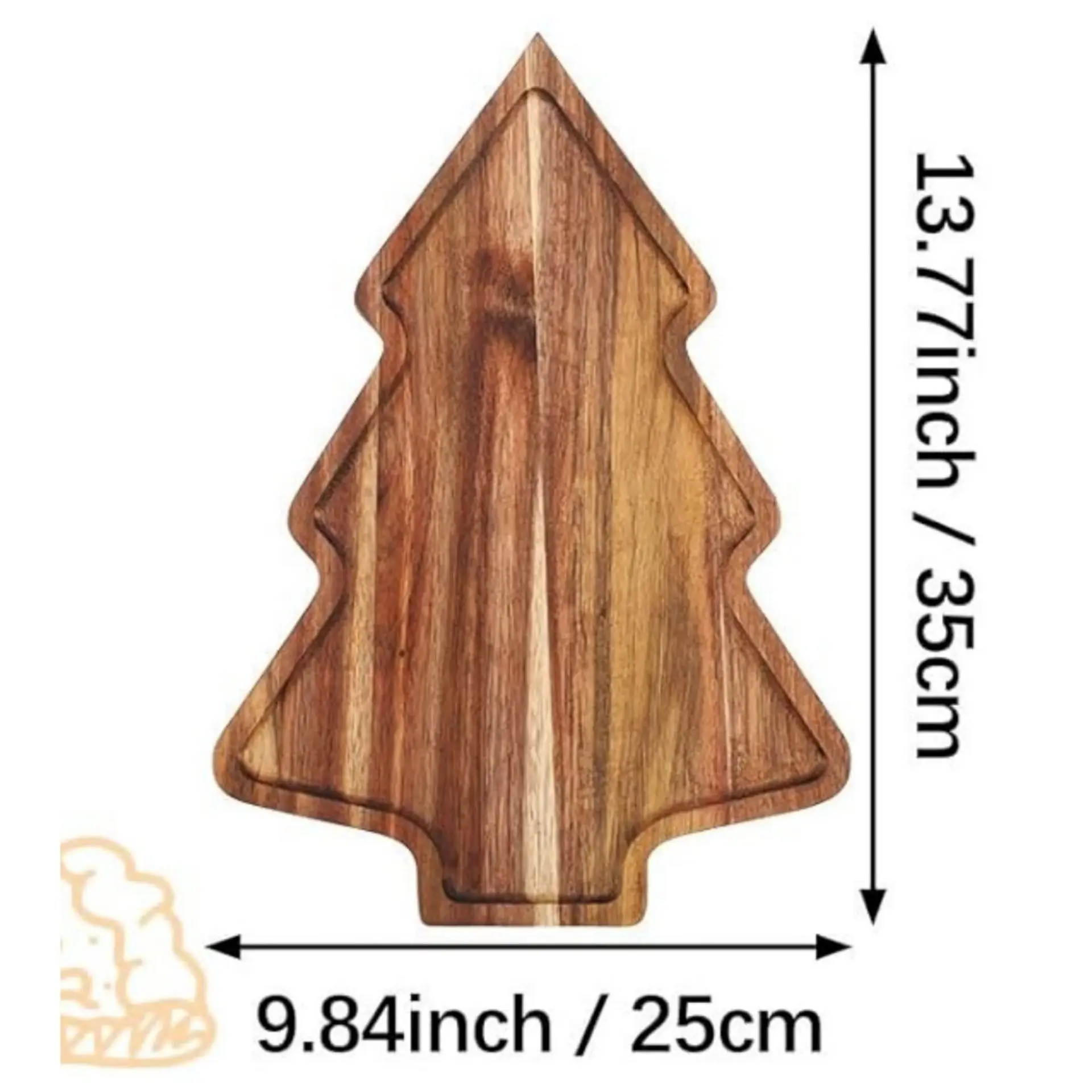 Christmas Charcuterie Board - Reindeer Antler Rosewood Cheese Platter, Wooden Cake Tray for Holiday Parties & Restaurants