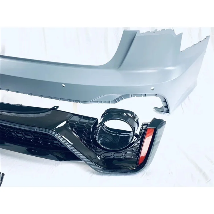 Factory Latest Upgrade A6 C8 Car Body Kit Diffuser RS6 Rear Bumper with Rear Lip Tail Throat for  A6 C8 2019-2023