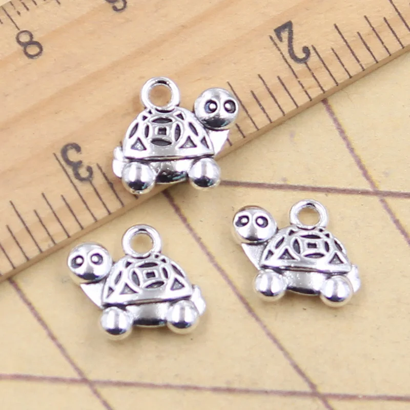 20pcs Charms Turtle Tortoise Sea 12x14mm Tibetan Silver Color Pendants Antique Jewelry Making DIY Handmade Craft