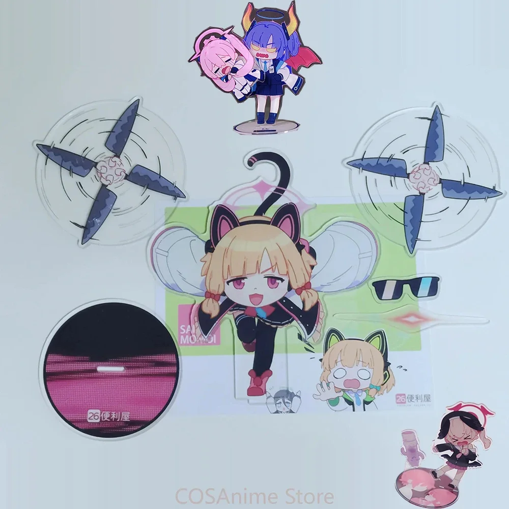 15cm อะนิเมะเกม Blue Archive ภาพเคลื่อนไหว Kawaii Lolita สาวคอสเพลย์อะคริลิค Spin Stand เดสก์ท็อปคอลเลกชันรูปของขวัญ