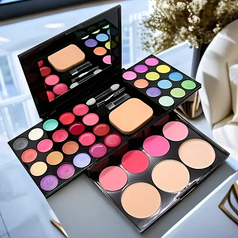 39-kolorowe pudełko na kosmetyki Zestaw cień do powiek Zestaw pudru do różu Combo Początkująca paleta do makijażu Nude Makeup Performance Makeup Box Set