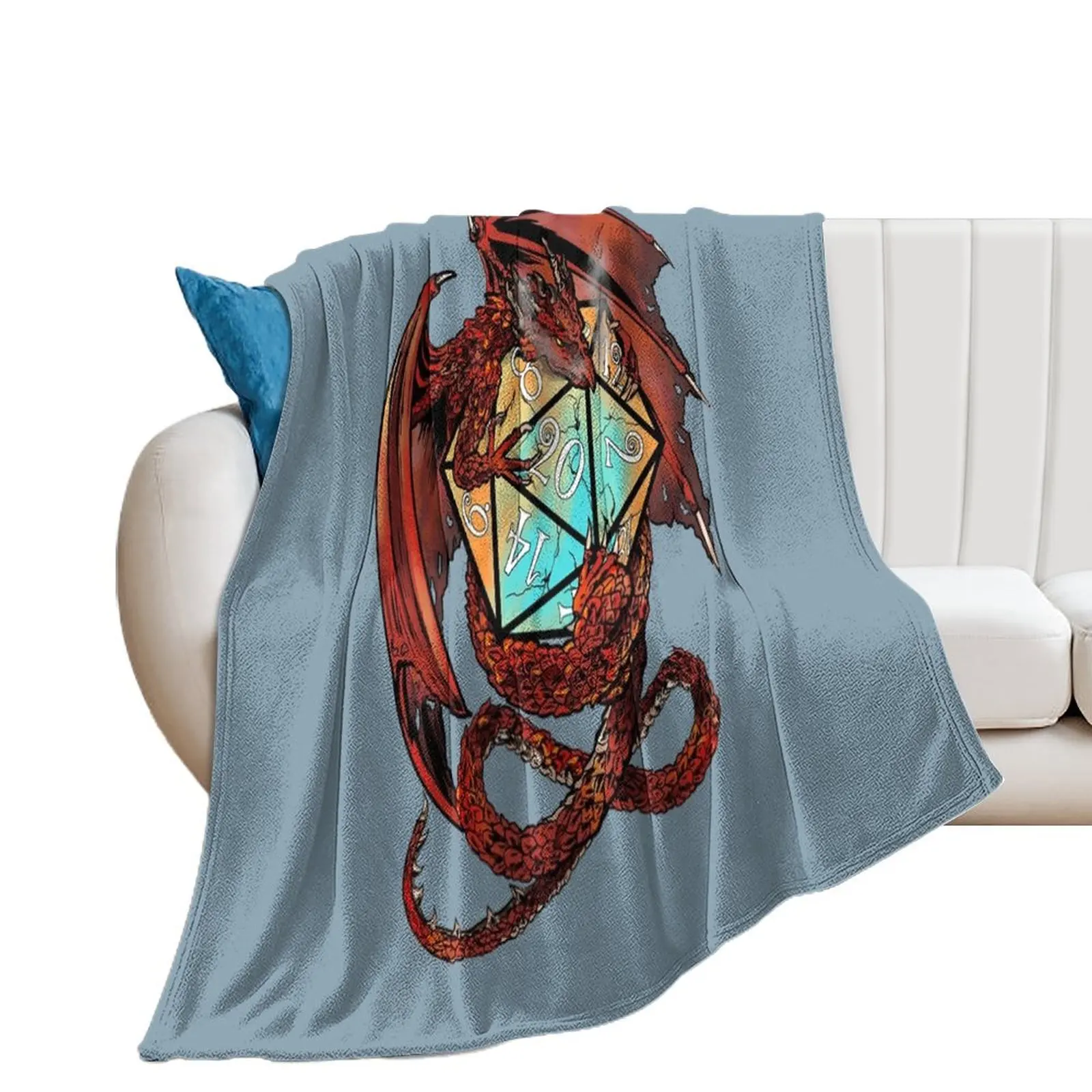 Red Dragon Dice Throw Blanket for babies Comforter Blankets