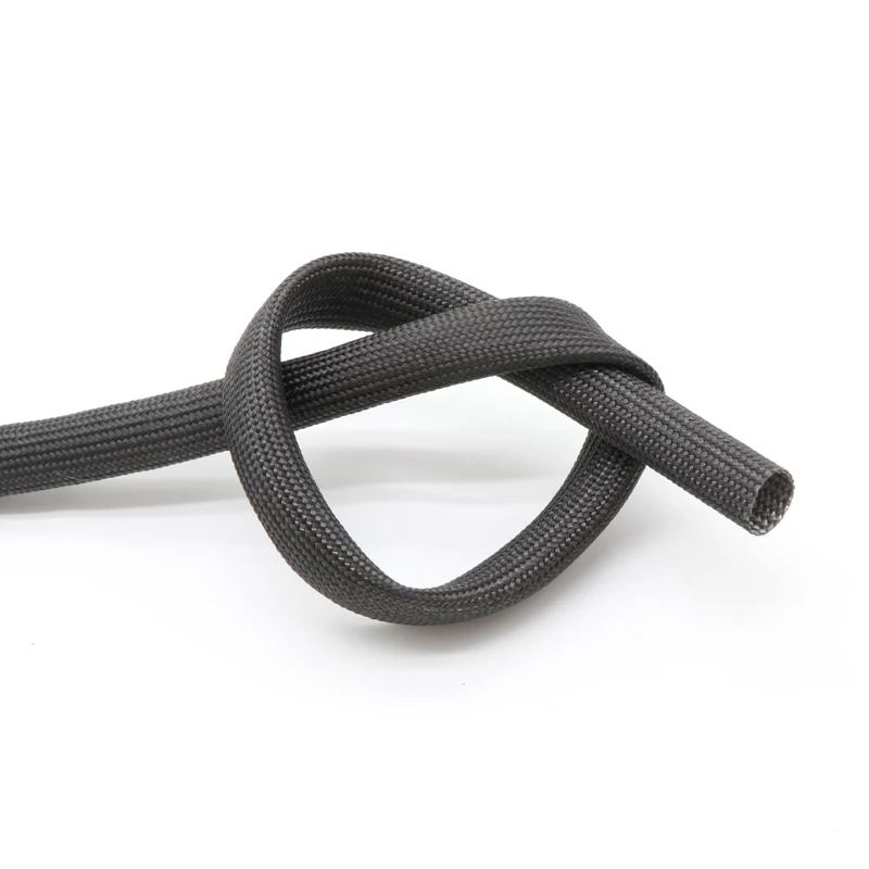 

Black Braided Fiberglass Sleeve 1m Dia 1-30mm 600 Deg.C High Temperature Chemical Glass Fiber Tube Fiberglass Sleeving