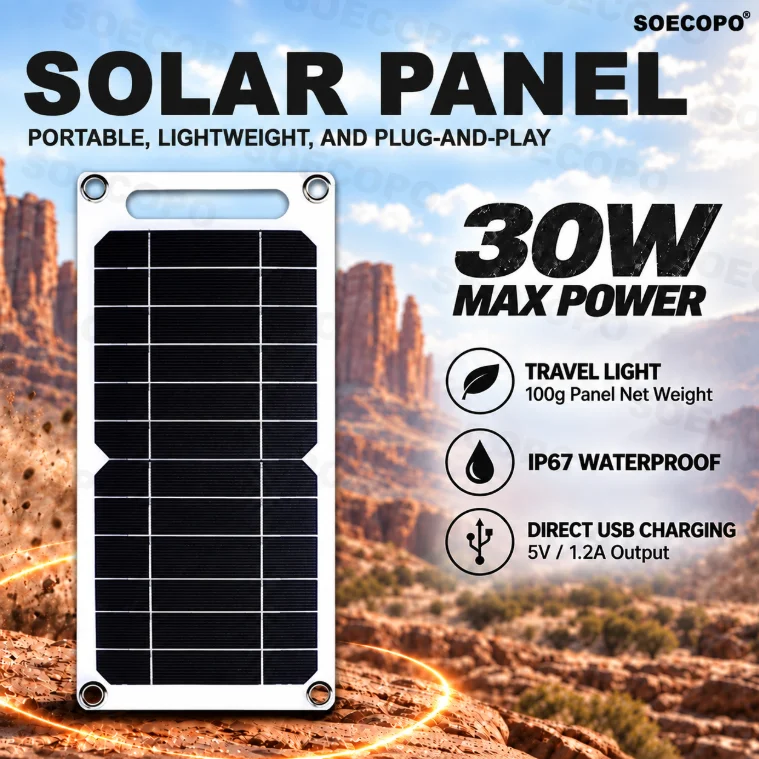Outdoor Power Distribution Panel - 30W High Efficiency Panel 5V Plate