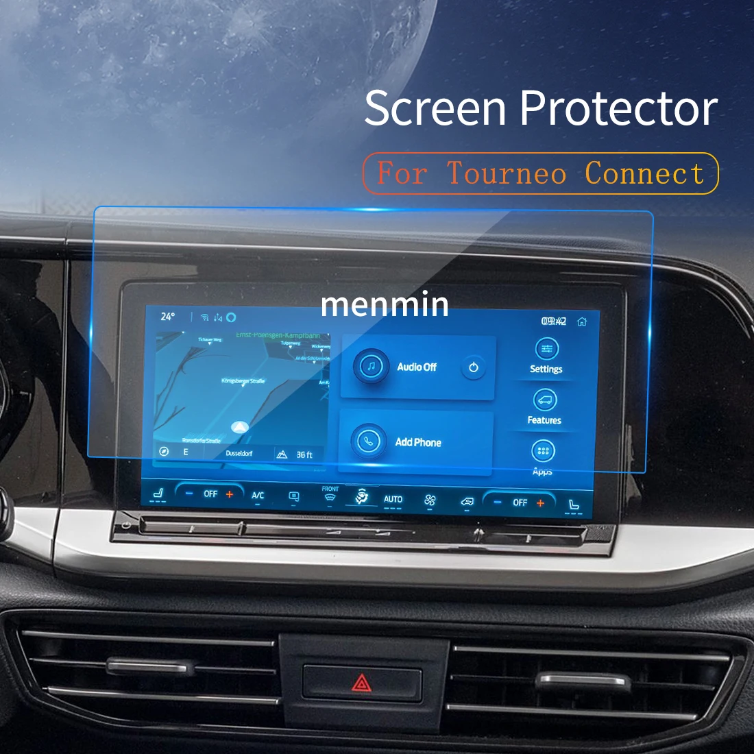 

Car Stickers Carplay Screen Protector Display Tempered Glass Protective Film Vehicle Accessories For Ford Tourneo Connect 2024