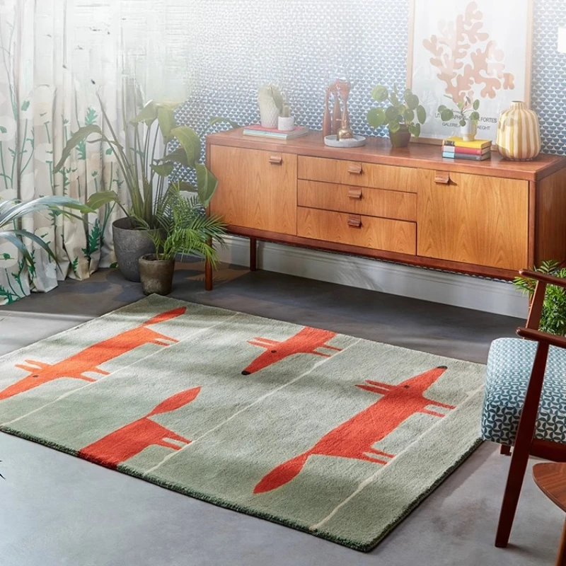Cartoon Style Carpets for Living Room Large Area Bedroom Decor Carpet Fluffy Soft Children Floor Mat Thicken Plush Cloakroom Rug