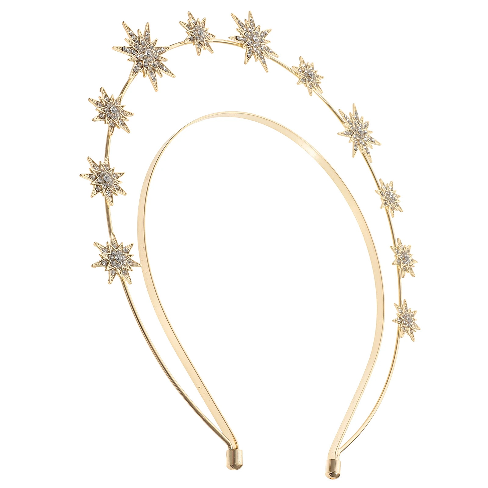 

Six-pointed Star Headbands Black Metal Women Kids Hair Accessories Lightweight Compact for Parties Prom Retro Christmas