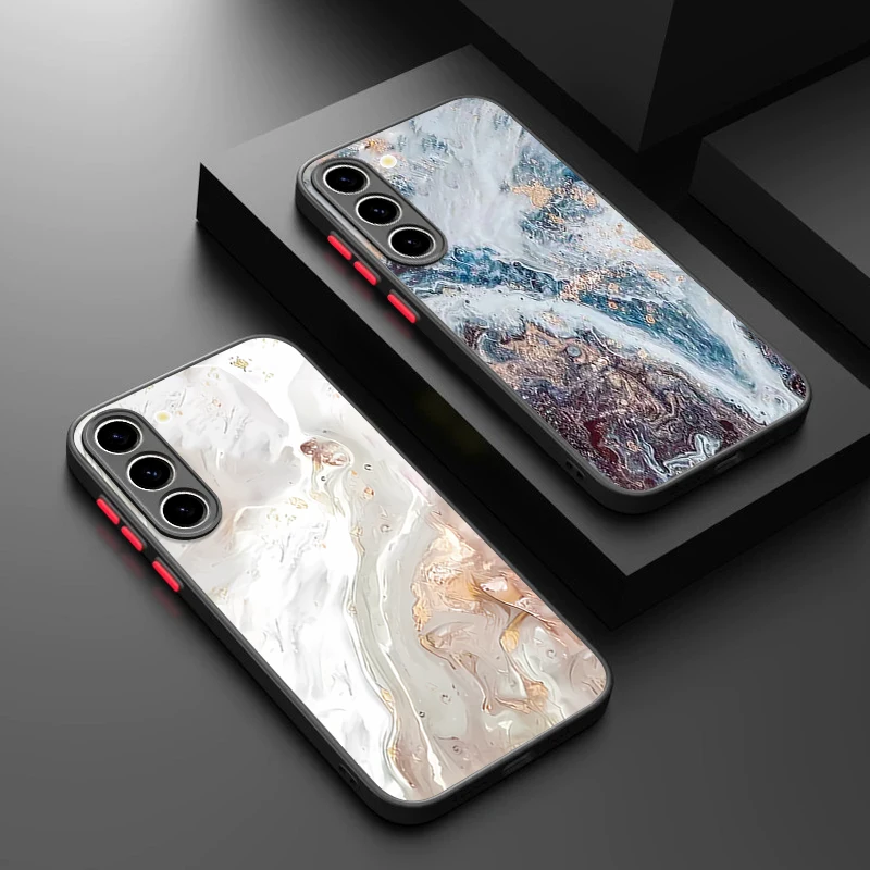 Bunte Marmor-Optik Magnetische Handyhülle für Samsung Galaxy S26 S25 S24 S23 Ultra S25 FE A17 A37 A56 A55 A36 A16 Acryl-Cover